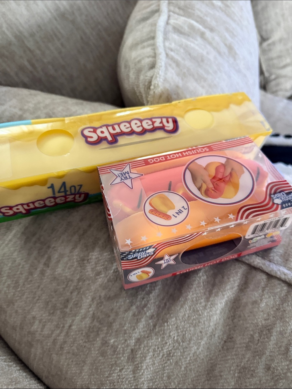 Kids Squeezable Toy - Yellow and Pink